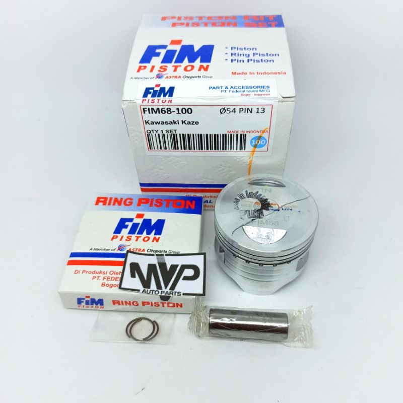 Paket Piston Kit Seher Kawasaki KAZE 53 53.5 54 54.5 55 Pen 13 Fim 68