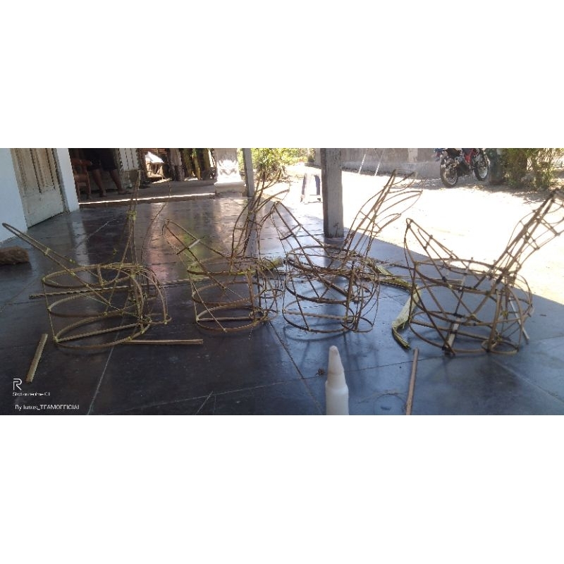 kerangka kepala layangan naga mini