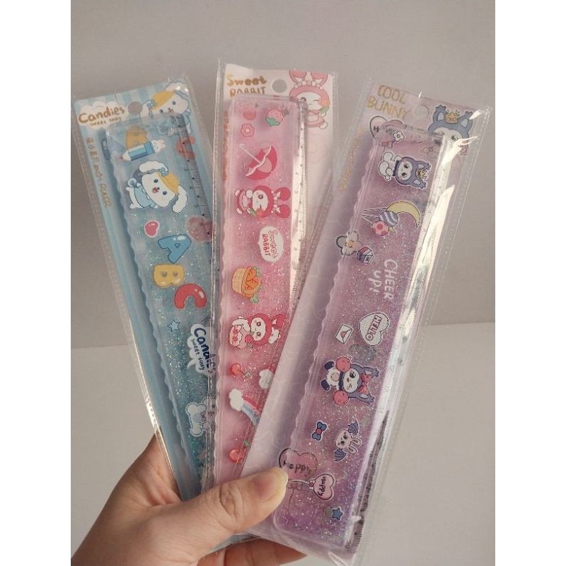 

Penggaris Air Glitter/Penggaris Glitter/Penggaris 20 cm/Penggaris Sanrio Air Glitter