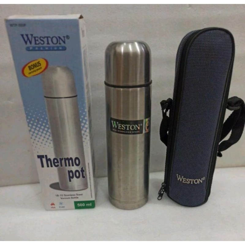 thermo pot 500 ml Weston premium stainless steel 18 - 10 bpa free  vacuum bottle thermos termos air 