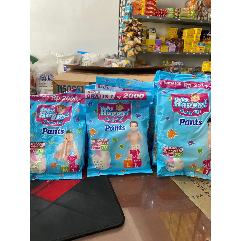 Pampers Baby Happy 1 Renceng 6+1 Sachet