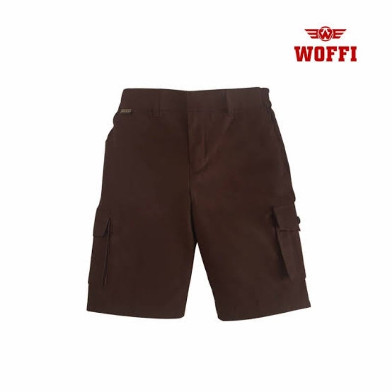 celana pramuka pendek siaga woffi kargo cokelat