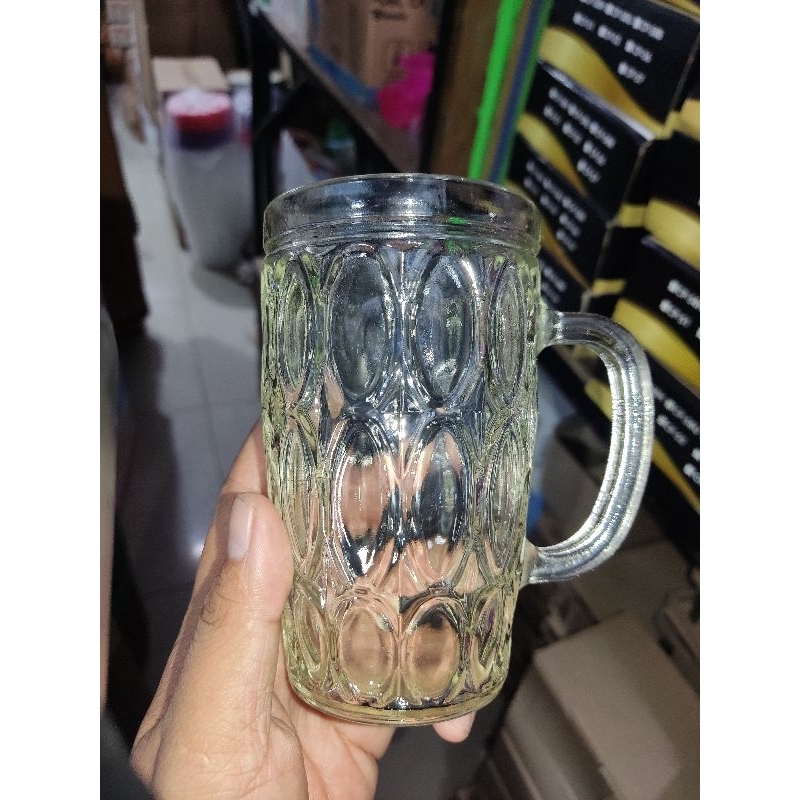 gelas gagang  jempol