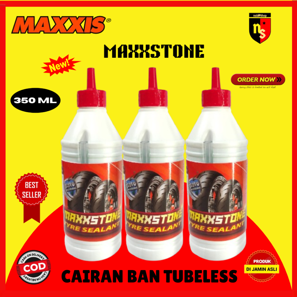 CAIRAN BAN TUBELESS MAXXSTONE 350ML / CAIRAN TAMPAL BAN / CAIRAN BAN TUBLES / CAIRAN TUBLESS / TAMBA