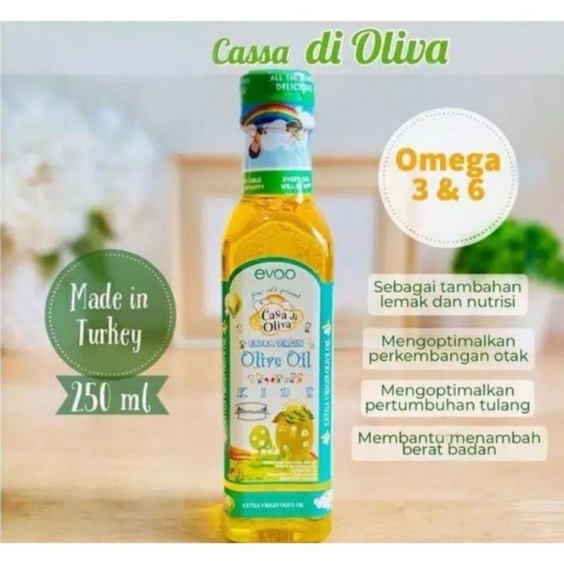 

MINYAK EVOO CASA DI OLIVA KIDS 250 ML - EXTRA VIRGIN OLIVE OIL CASA DI OLIVA KIDS 250 ML