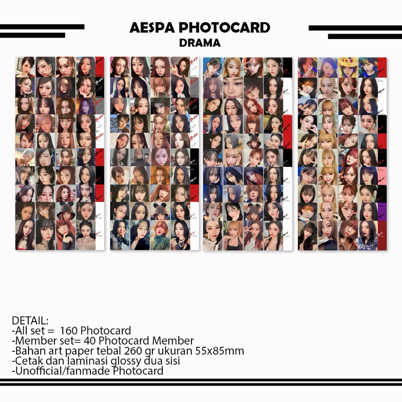 AESPA DRAMA ALL PHOTOCARD