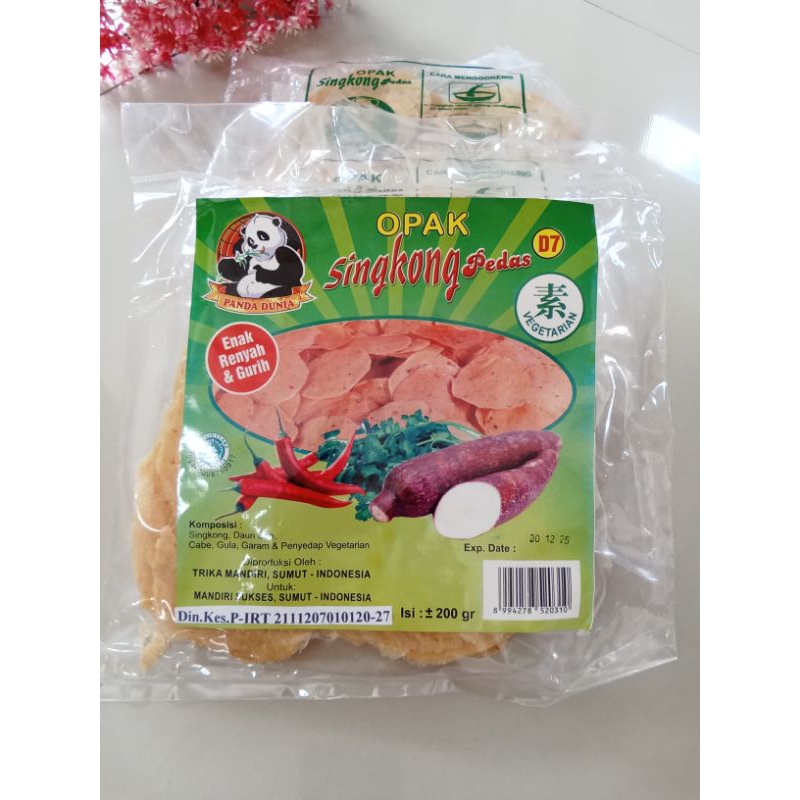 

Opak Singkong Pedas Vegetarian 200 Gram Mentah