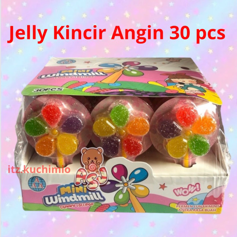 

READY Stock!! Jelly permen jeli kincir angin windmill 1 kotak 30 pc permen lunak candy jely rasa buah