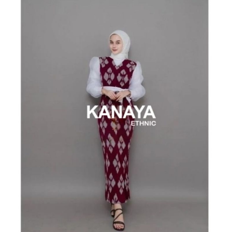 DRESS TENUN - DRESS ETHNIC - BATIK TENUN - DRESS KONDANGAN