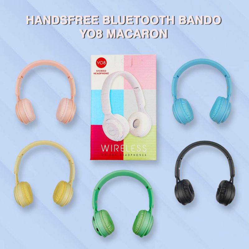Hendsfre bluetooth headset bando Y08 Macaron/Earphone bluetooth