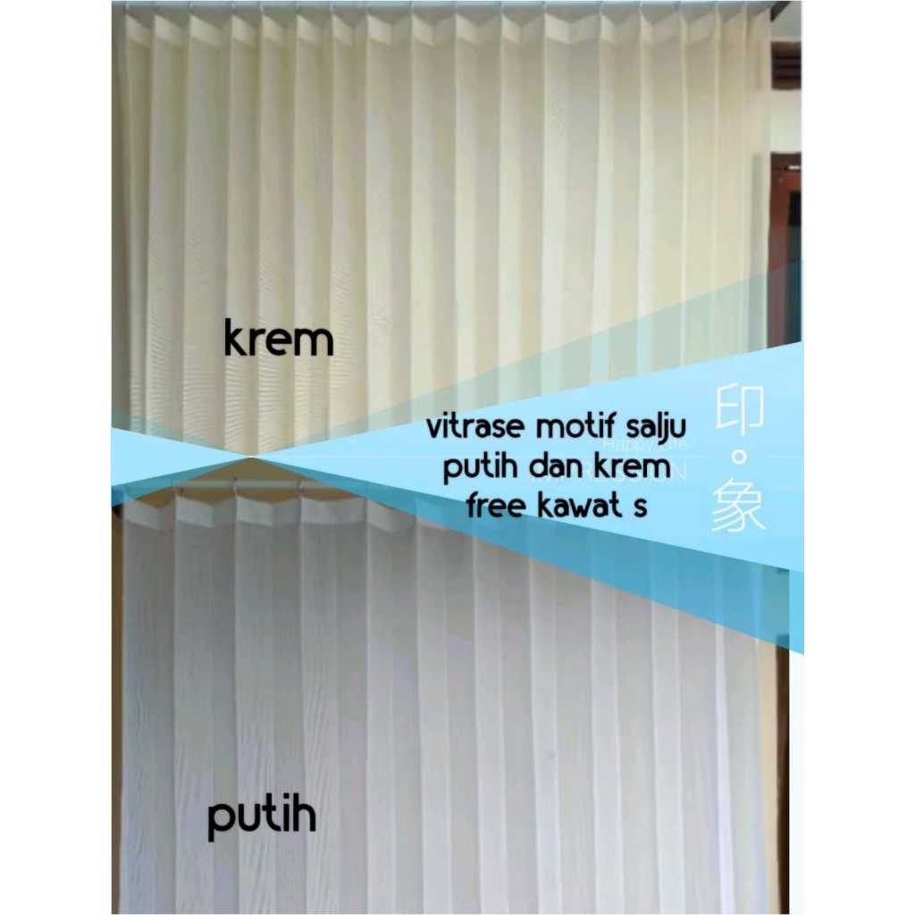 Vitrase gorden polos murah lapisan gorden vitrase putih gorden siang
