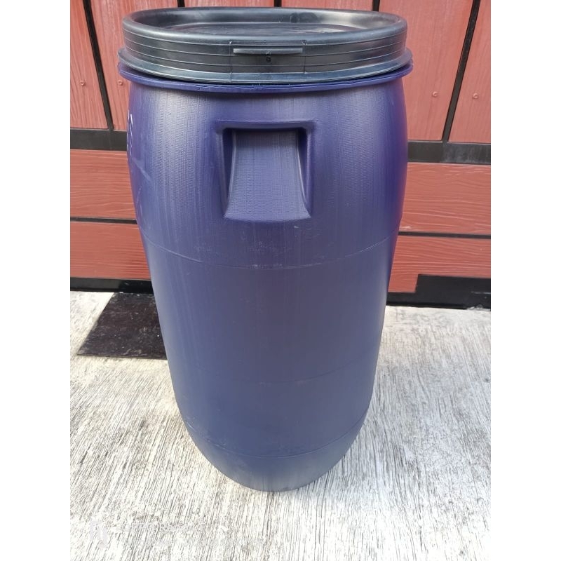 tong sampah/drum plastik biru ukuran 80liter