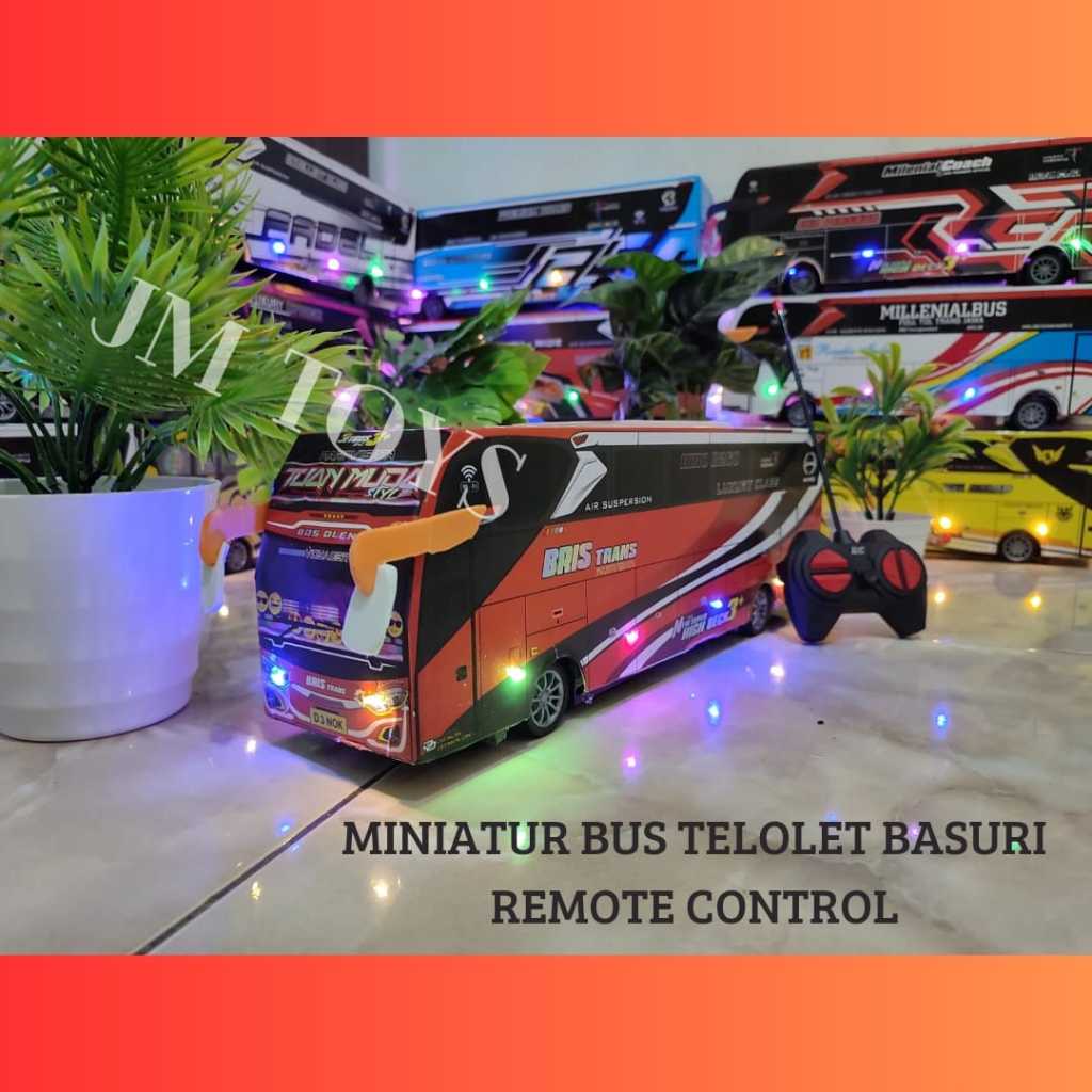 MINIATUR BUS TELOLET BASURI REMOT CONTROL TUAN MUDA BRIS TRANS
