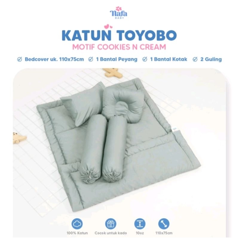 NAFA BABY - Bedcover Bayi | Set Beddding | Polos | Katun Toyobo (BARU)
