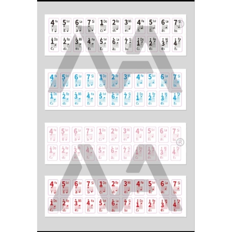 

Ay00! Sticker Not Pianika Polos Noni ACC 2set Bisa Pilih Warna