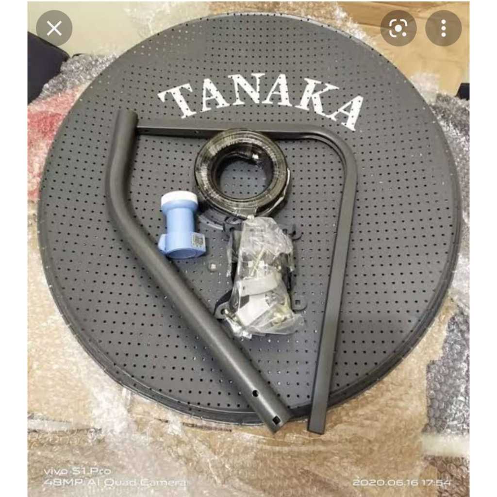 Set Parabola Mini Tanaka Beserta Mesin Receiver Parabola Nex / Tanpa Mesin Receiver Parabola Nex