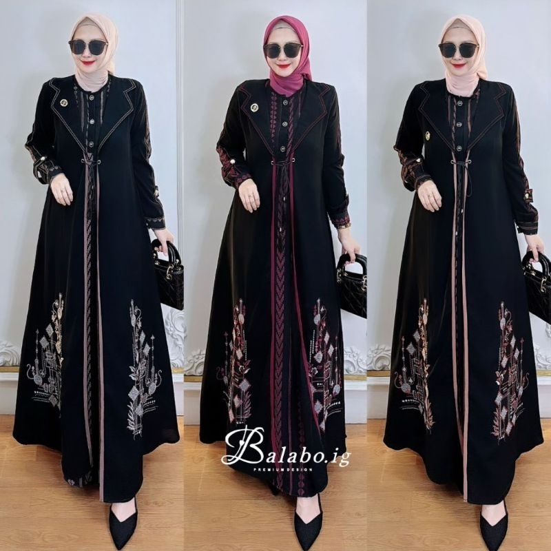 GAMIS Vhalala Dress/Bahan jetblack mix hikmat turki