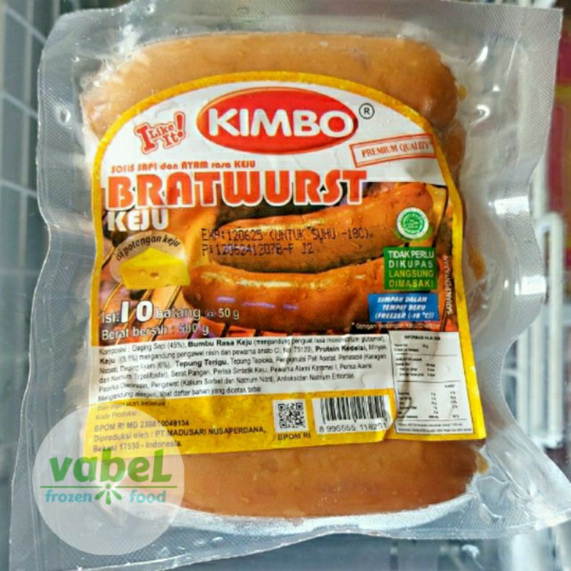

Sosis Kimbo Bratwurst Keju isi 10