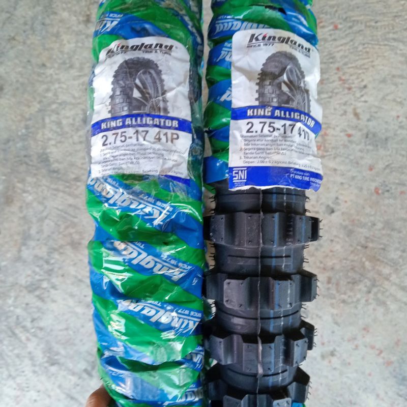BAN LUAR MOTOR BATIK TAHU KINGLAND ALIGATOR CROSS 275-17 RING 17 TUBETYPE