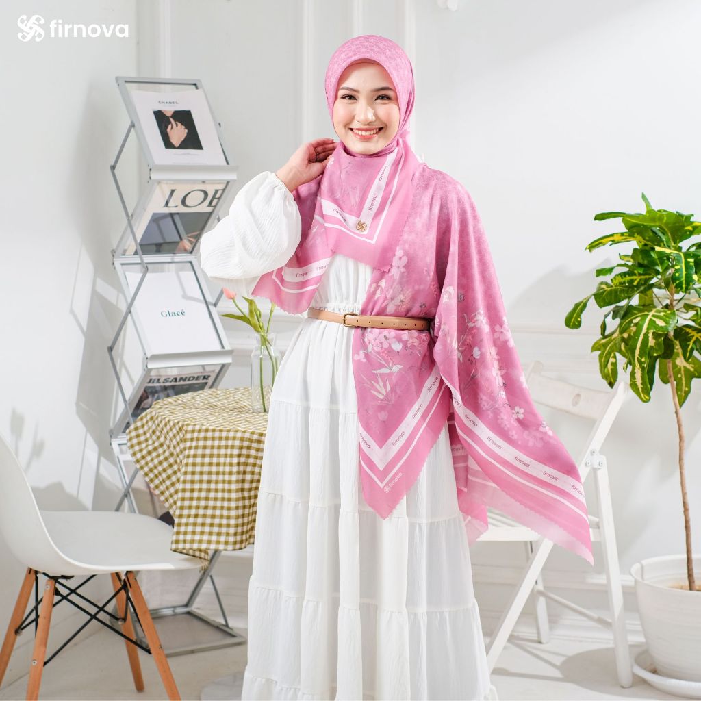 FIRNOVA HIJAB Kerudung Segi Empat Hijab Square Scarf Voal Turkey Ultrafine Jilbab Printing Sublim Pr