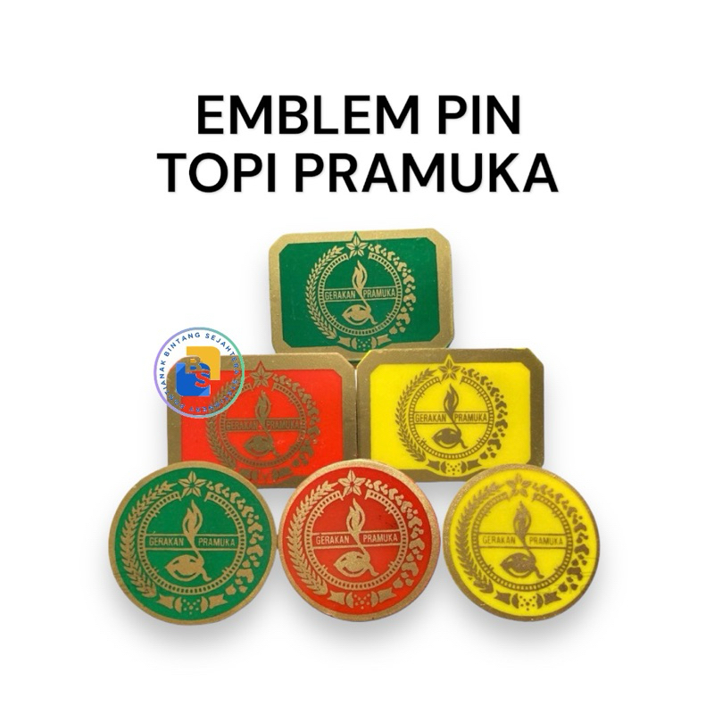 Emblem Pin Topi Putra Putri Pramuka Siaga, Penggalang, Penegak / Pin Topi Pramuka SD, SMP, SMA