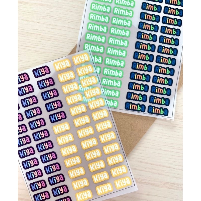 

(LIGHTLYSKY) Sticker Label Baju - STIKER NAMA BAJU setrika custom Nama