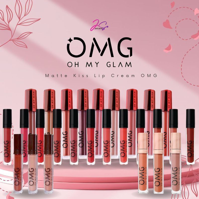 [New Shade sd 27] OMG Oh My Glam Matte Kiss Lip Cream │Lipstik Lipstick Lipcream OMG | Love Edition 