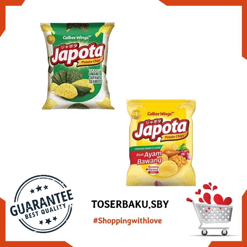 

Japota Potato Chips Renceng isi 10×14gr / Rasa Ayam Bawang / Rasa Seaweed / Snack / Japota / Potato Chips