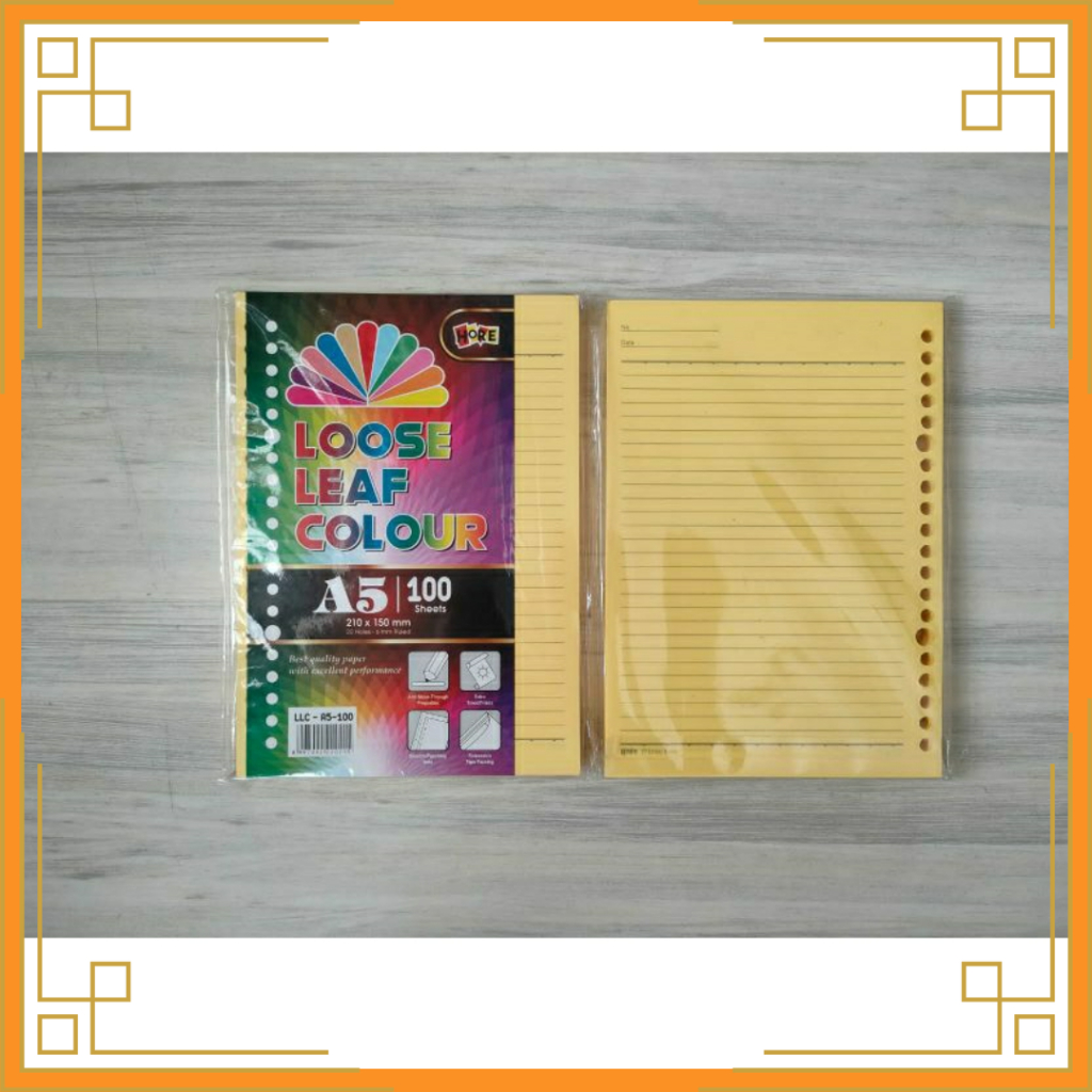 

HORE Loose Leaf/isi binder A5 dan B5 warna campur