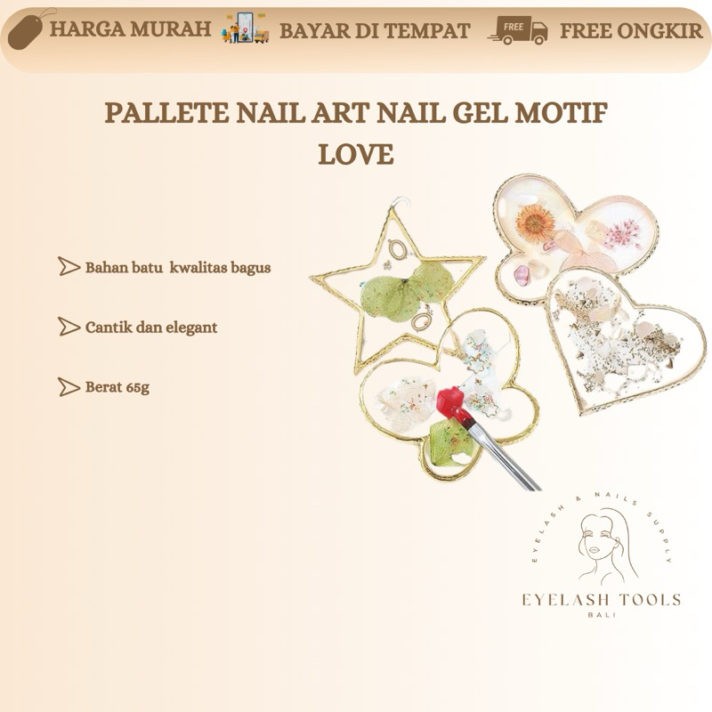 

Nail Art Mixing Palette Bentuk Hati
