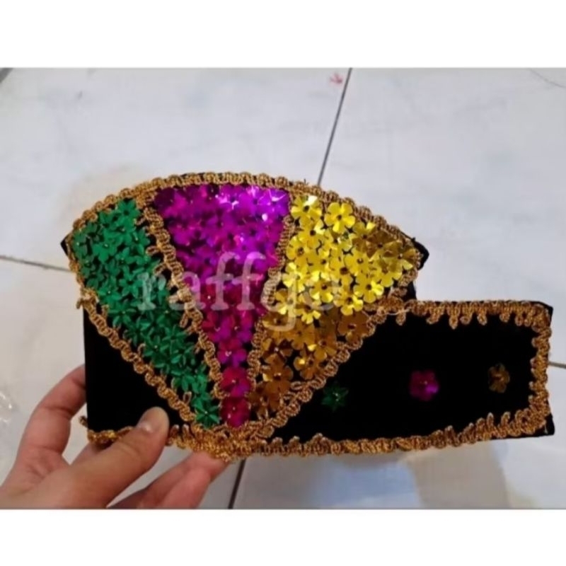 Topi tari adat aceh anak / topi adat aceh / topi tari saman