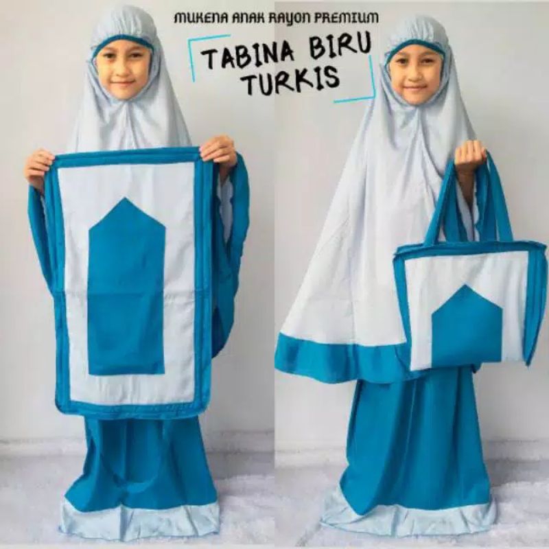 Mukena Rayon Polos Anak Tabina