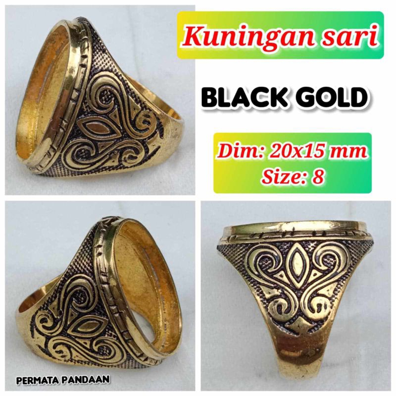 Emban Batu Akik Dan Permata Kuningan Perunggu.22