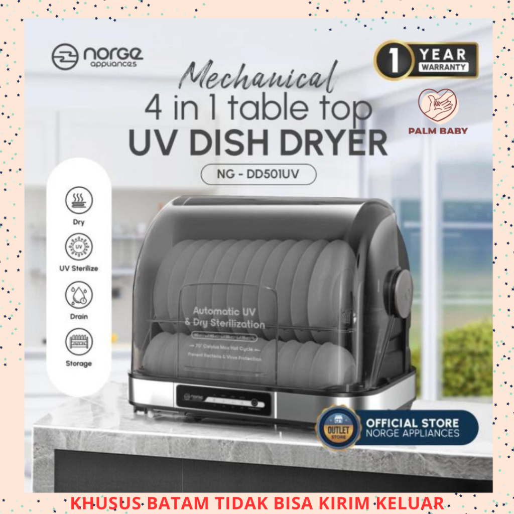 Norge 4 in 1 Table-top UV Dish Dryer 50L - Sterilizer
