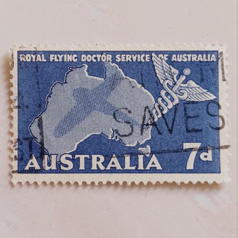

(AD) Perangko Australia 1957 Royal Flying Doctor Service 7d Used