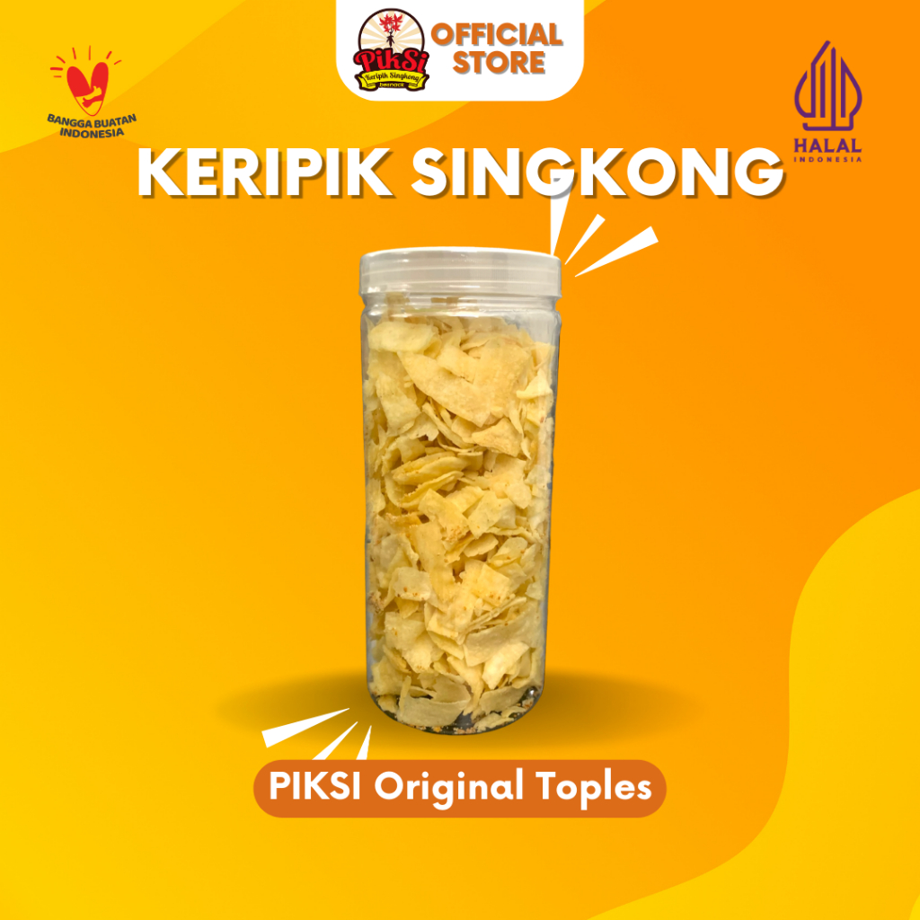 

PIKSI Keripik Singkong besnack | Cemilan Oleh-oleh Bandung | Keripik Singkong Toples
