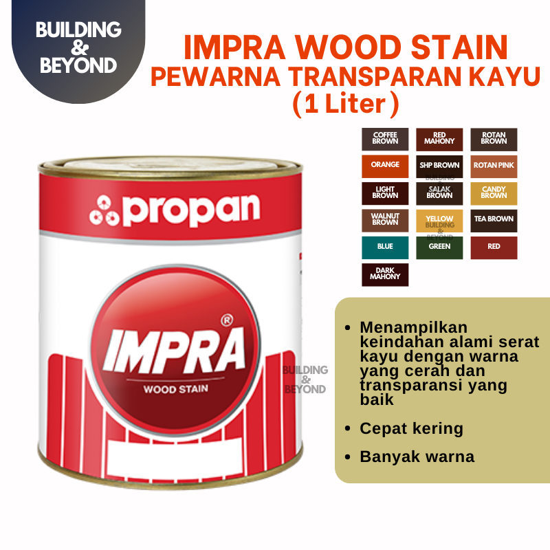 PEWARNA KAYU WOOD STAIN IMPRA PROPAN WOOD STAIN 1 LITER