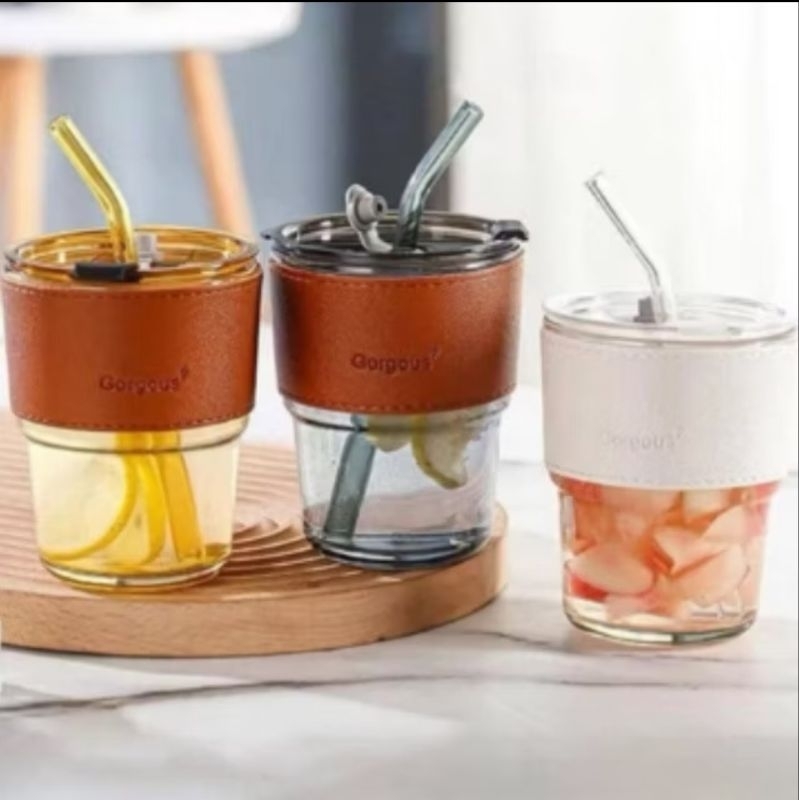 TUMBLER KACA ESTETIK GELAS KACA