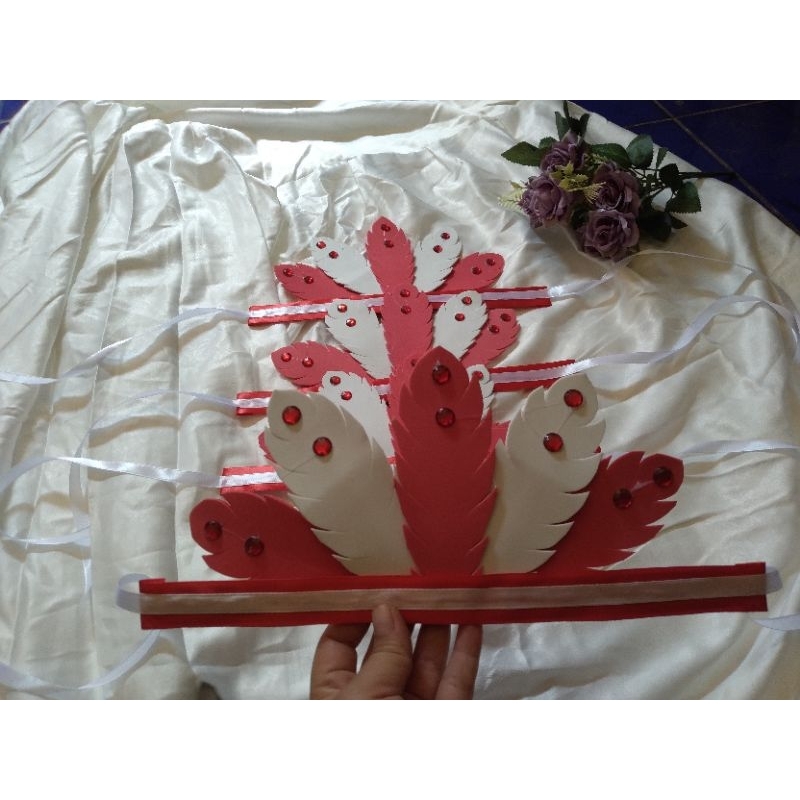 bando karnaval/hiasan kepala karnaval/bando merah putih kemerdekaan