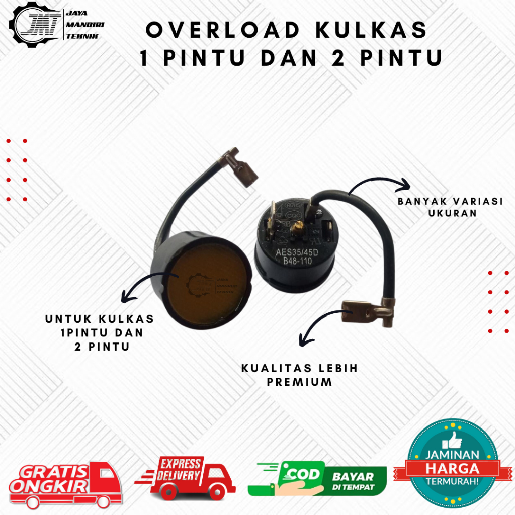 JMT - Overload Kulkas bentuk Bulat untuk Kulkas 1 pintu dan 2 pintu 1/3 1/4 1/5 1/6 1/8 1/10