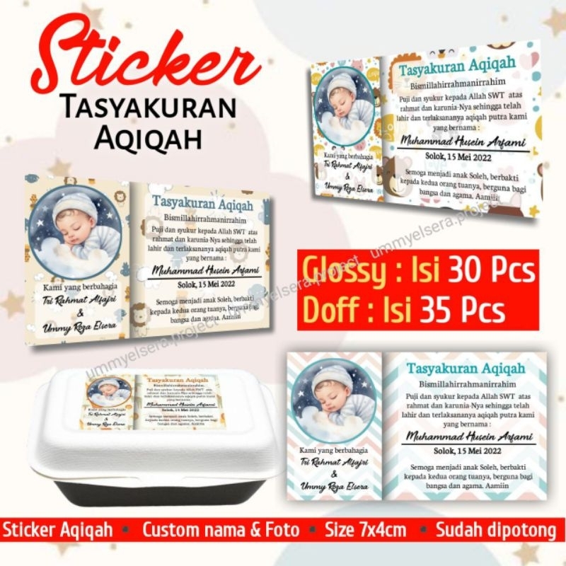 

STIKER AQIQAH / STICKER TASYAKURAN AQIQAH