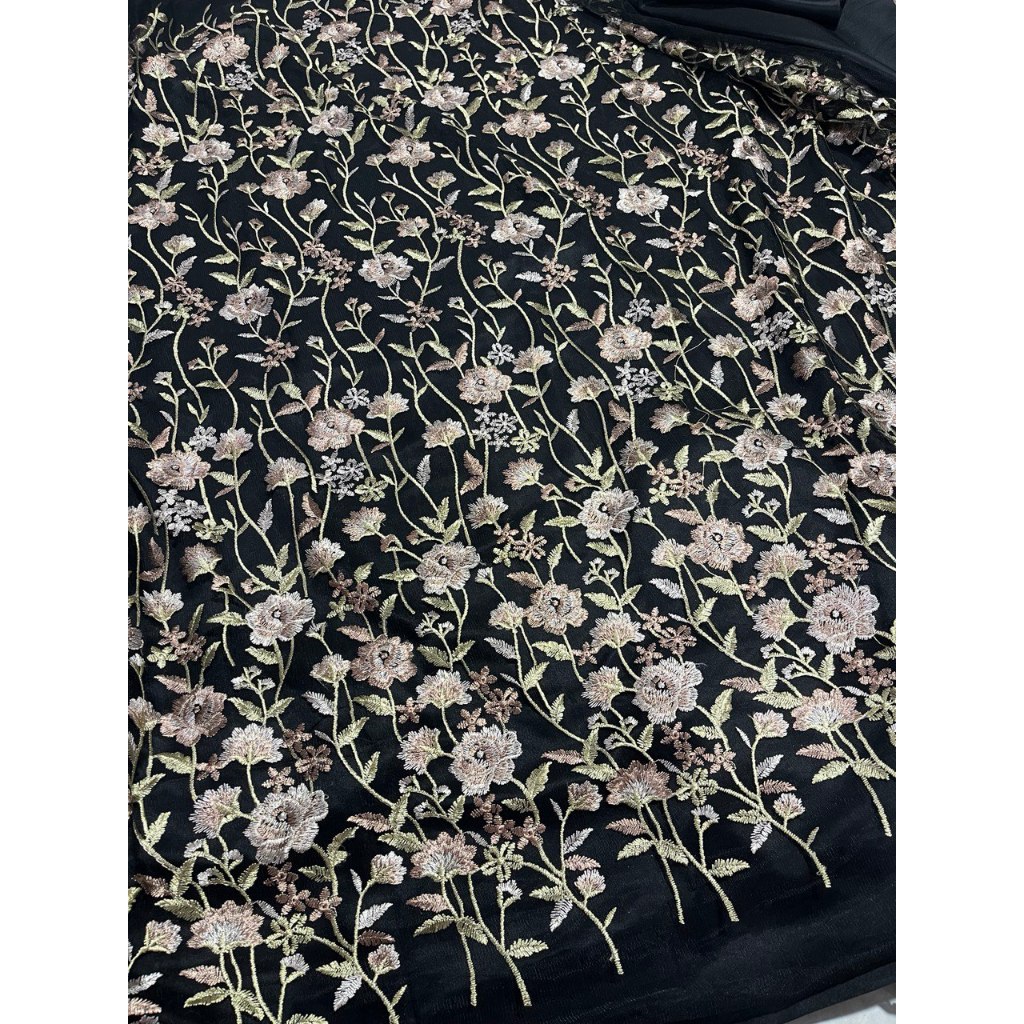 Tile gardenia tulle gardenia - kain tile gardenia spesial hitam calluna tile