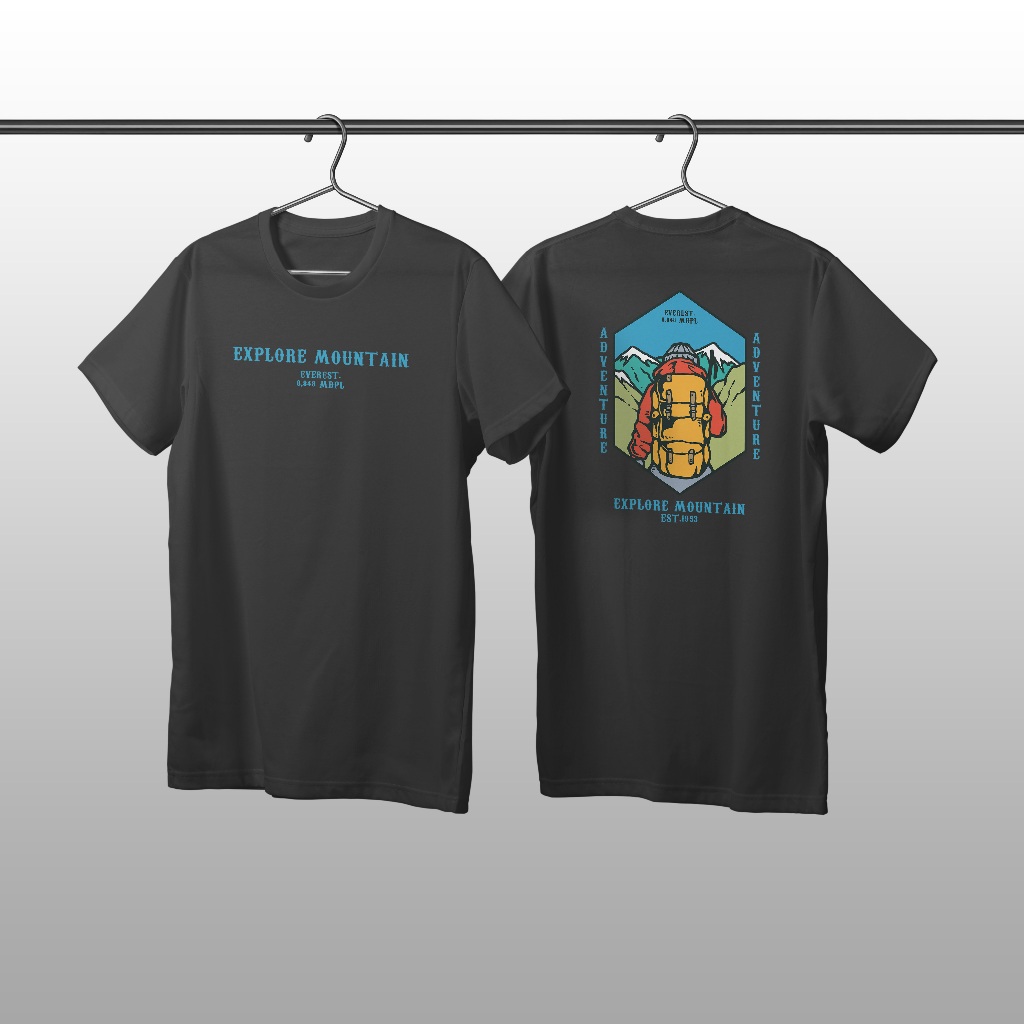 K - YAA - Kaos Pendaki "MOUNTAIN EVEREST" - Kaos Pendaki Gunung/kaos Pendaki/Kaos Pendaki Indonesia/