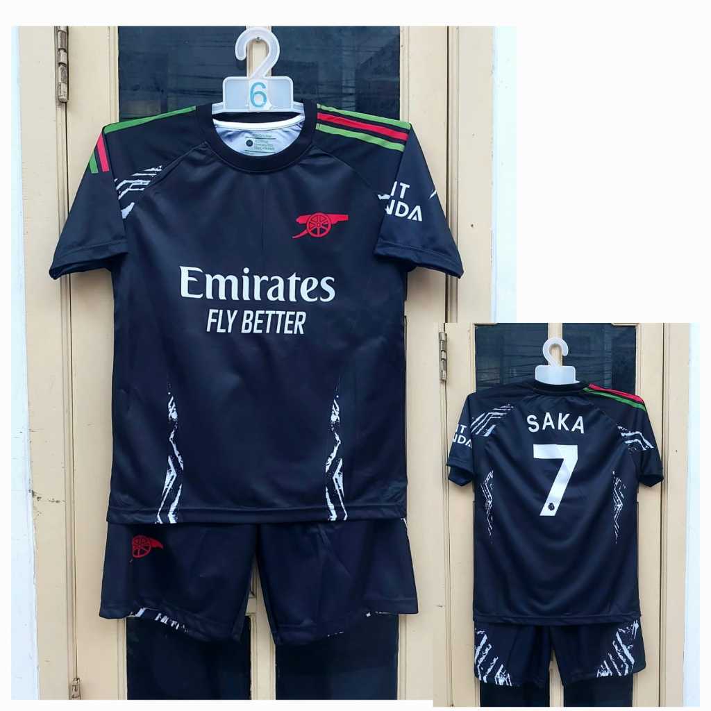 BAJU BOLA ARSENAL AWAY PRINTING jersey baju balap motor/baju cros/baju setelan motor trail anak