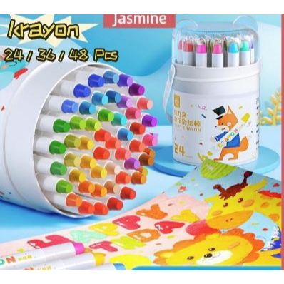 

Crayon Putar isi 24 pcs | Color Crayon For Kids warna warni