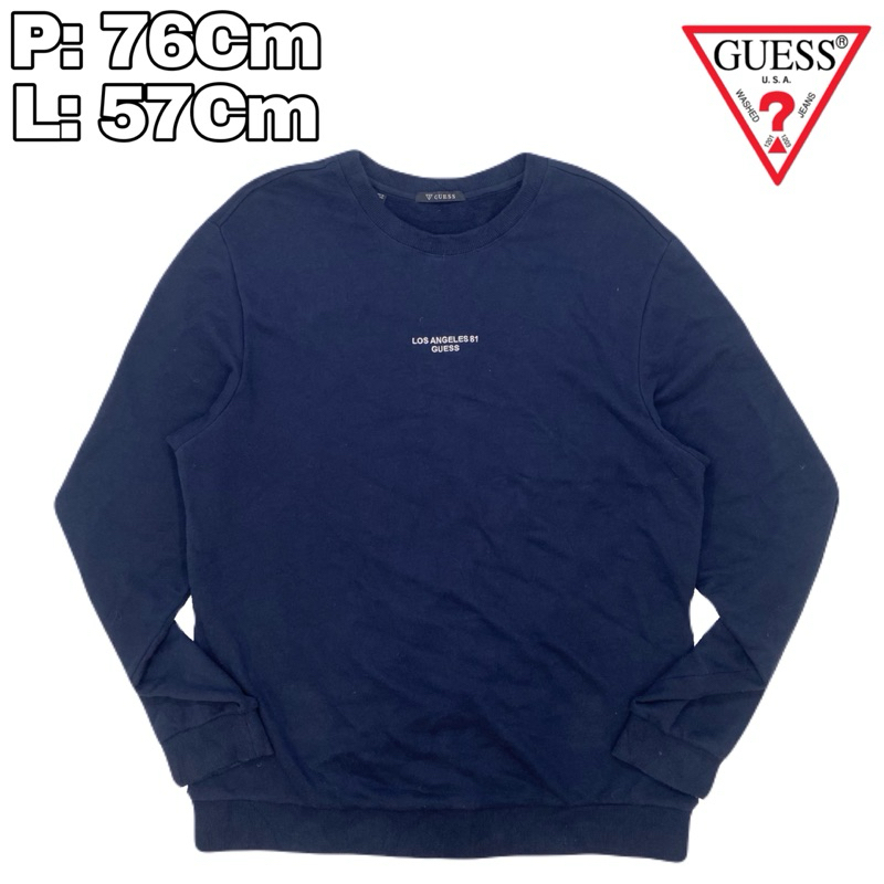 B243 Crewneck Casual Sweetshirt Guess Los Angeles  Baju Tebal Sweeter Lengan Panjang Vintage