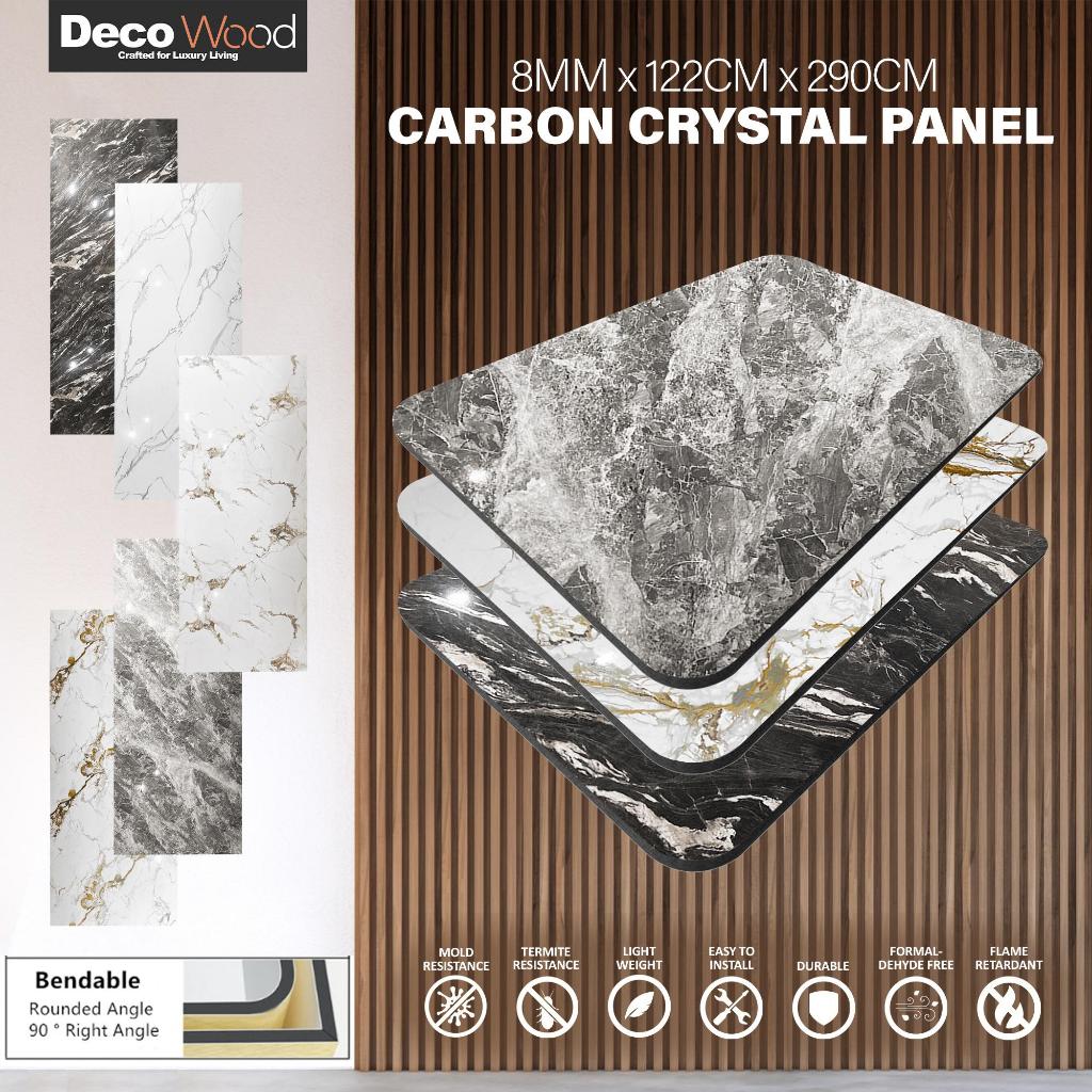 Wall Panel Corak Marble Wood WPC Marmer PVC Wallpanel  Panel Dinding Carbon Crystal Panel