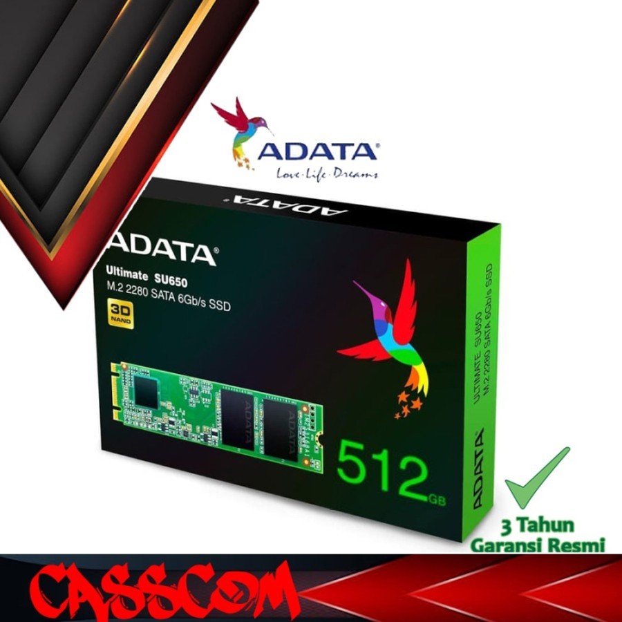 SSD Adata SU650 512GB m2 - Internal Storage M.2 Ultimate 512GB