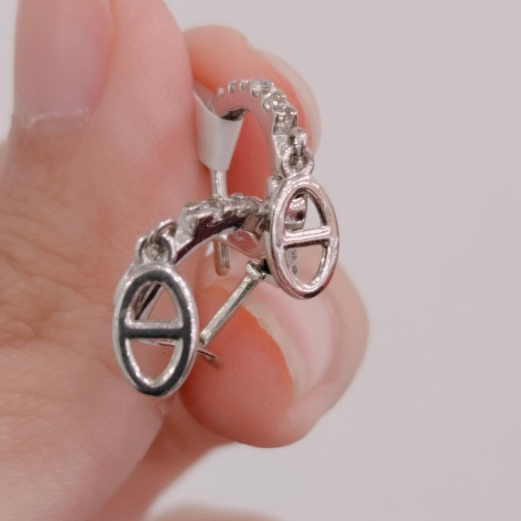 ANTING JEPIT TIFANY WHITEGOLD EMAS ASLI