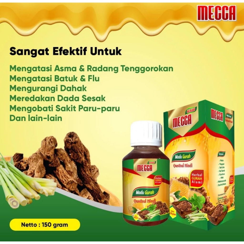 Madu Gurah Mecca Madu Qusthul Hindi 100% Original Madu Qust Al Hindi